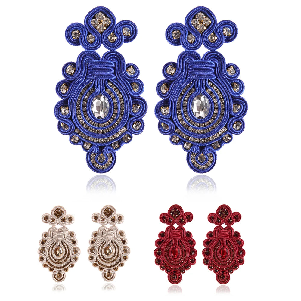 Tina Soutache Oorbellen Luxe Handcrafted Earrings