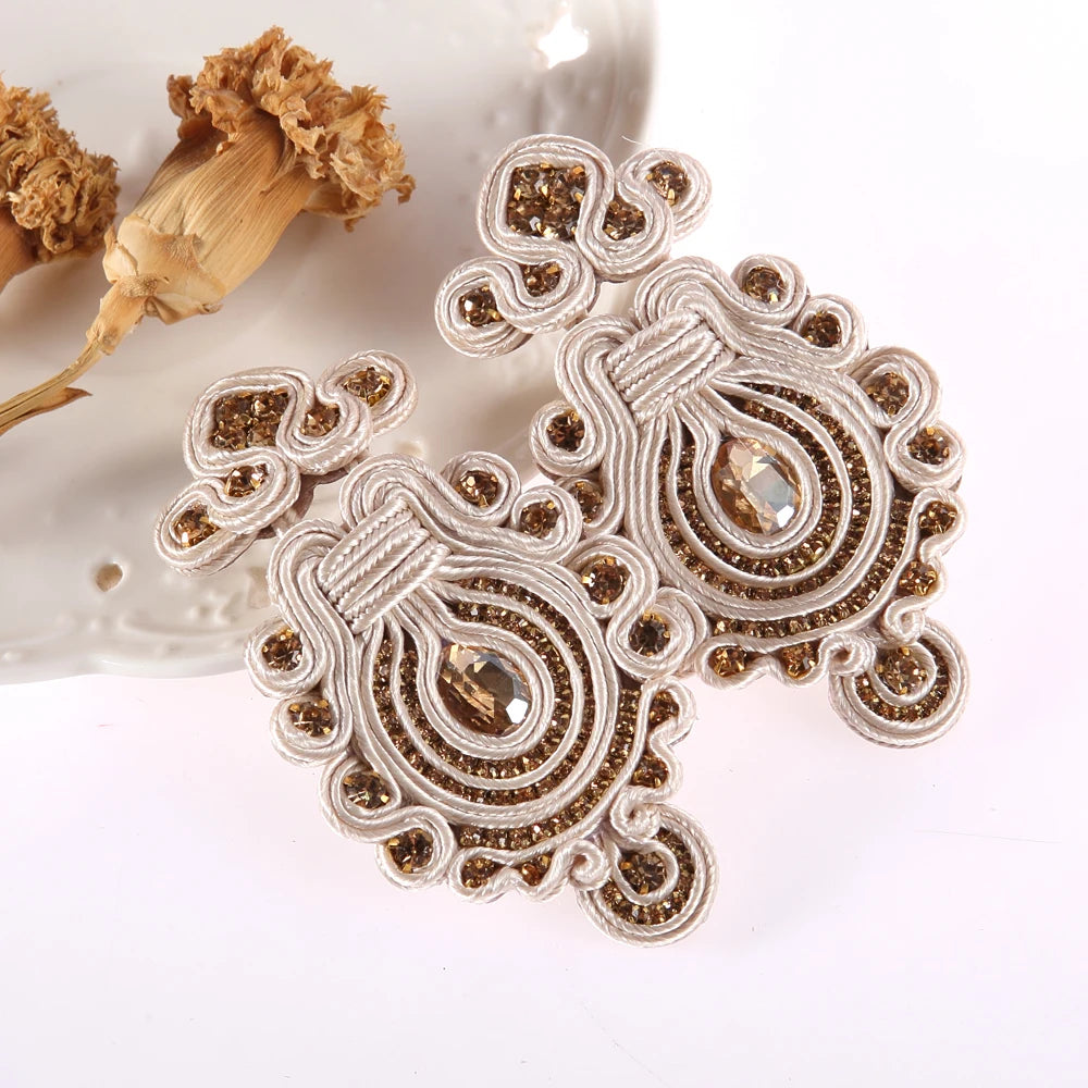 Tina Soutache Oorbellen Luxe Handcrafted Earrings