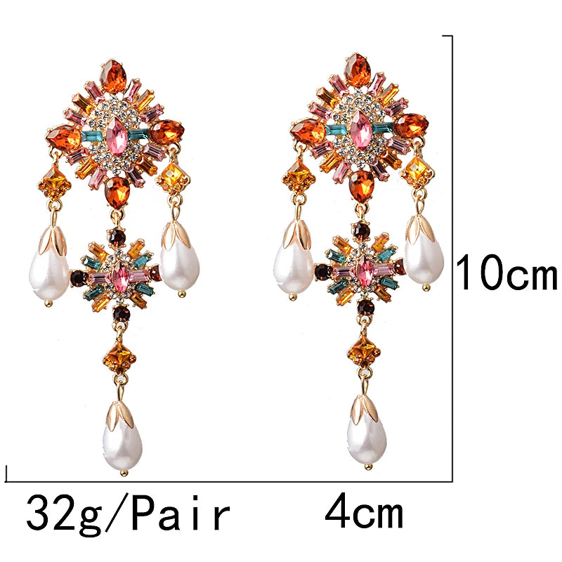 We'll All Be Royal Crystal Dangle Drop Earrings
